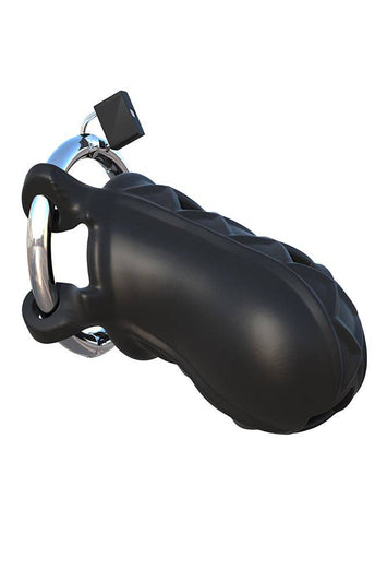 Pipedream - Fantasy C-Ringz - Extreme Silicone Cock Blocker Cock Cage - Black - Stag Shop