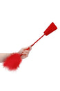 Ouch by Shots Toys - OUCH Crop with Feather - Red - Stag Shop