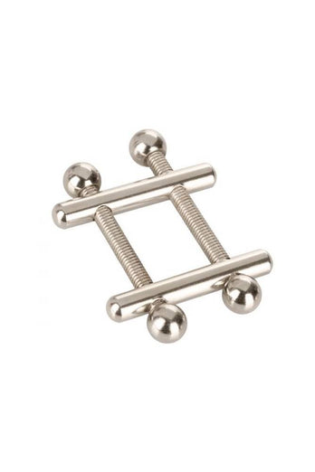Cal Exotics - Nipple Grips - Crossbar Nipple Vises - Silver - Stag Shop