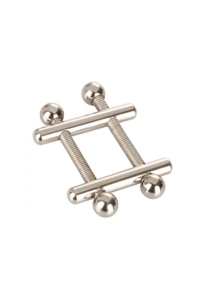 Cal Exotics - Nipple Grips - Crossbar Nipple Vises - Silver - Stag Shop