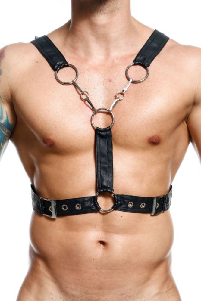 MaleBasics  - DNGEON -  Cross Chain Harness - Black - OS - Stag Shop