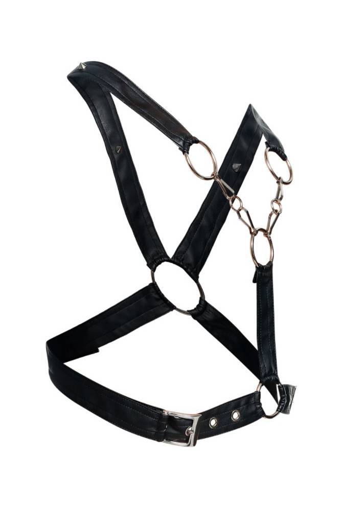 MaleBasics  - DNGEON -  Cross Chain Harness - Black - OS - Stag Shop