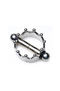 Thumbnail for XR Brands - Master Series - Crowned Magnetic Nipple Clamps - Silver - Stag Shop