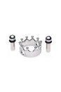XR Brands - Master Series - Crowned Magnetic Nipple Clamps - Silver - Stag Shop