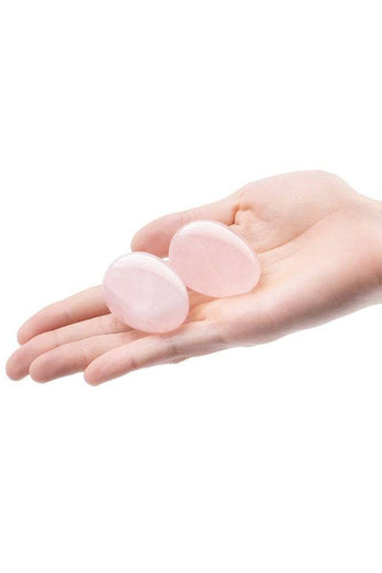 Le Wand - Rose Quartz Crystal Yoni Kegel Eggs - Stag Shop
