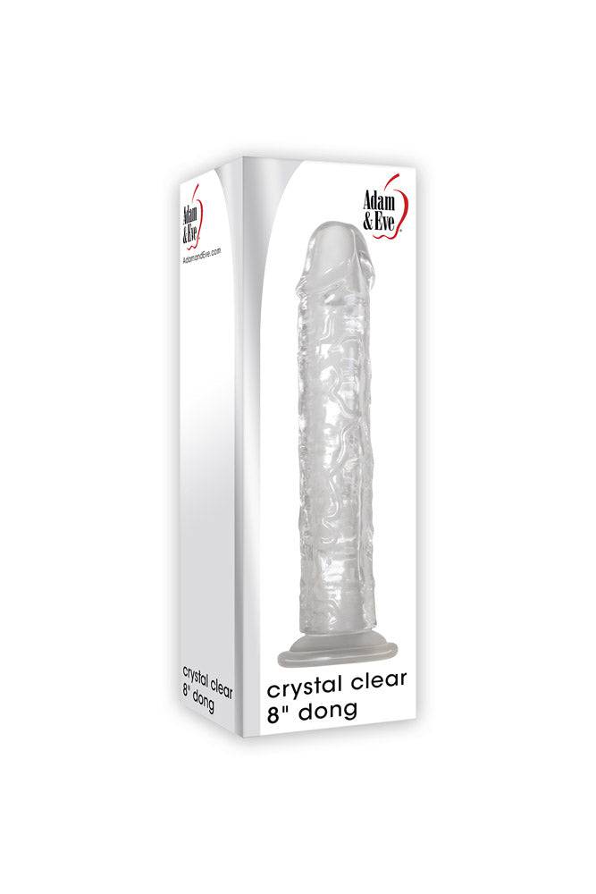 Adam & Eve - Crystal Clear 8 Inch Dong - Clear - Stag Shop