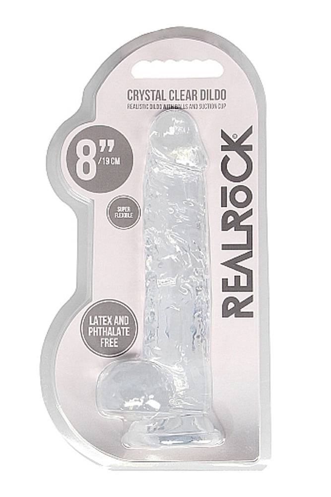 Shots Toys - Real Rock - 8-inch Crystal Clear Dildo - Assorted - Stag Shop