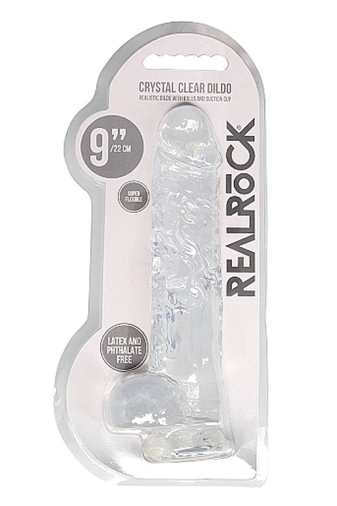 Shots Toys - Real Rock - 9-inch Crystal Clear Dildo - Assorted - Stag Shop