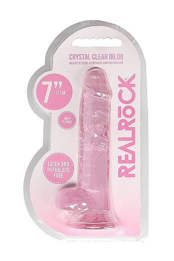 Shots Toys - Real Rock - 7-inch Crystal Clear Dildo - Assorted - Stag Shop
