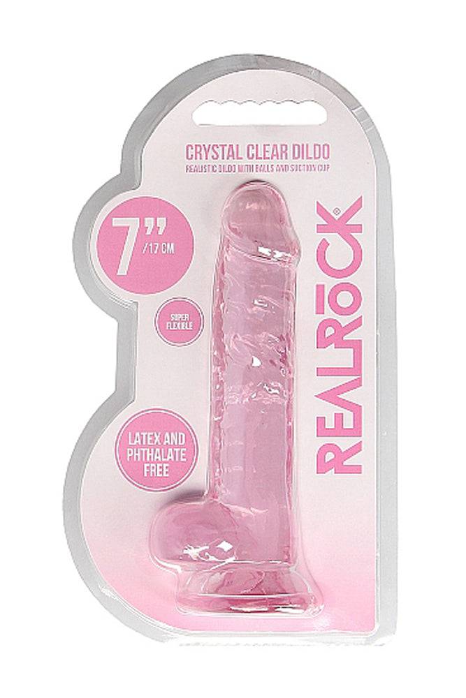 Shots Toys - Real Rock - 7-inch Crystal Clear Dildo - Assorted - Stag Shop