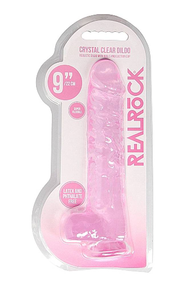 Shots Toys - Real Rock - 9-inch Crystal Clear Dildo - Assorted - Stag Shop