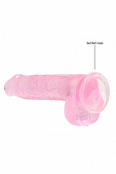 Shots Toys - Real Rock - 9-inch Crystal Clear Dildo - Assorted - Stag Shop