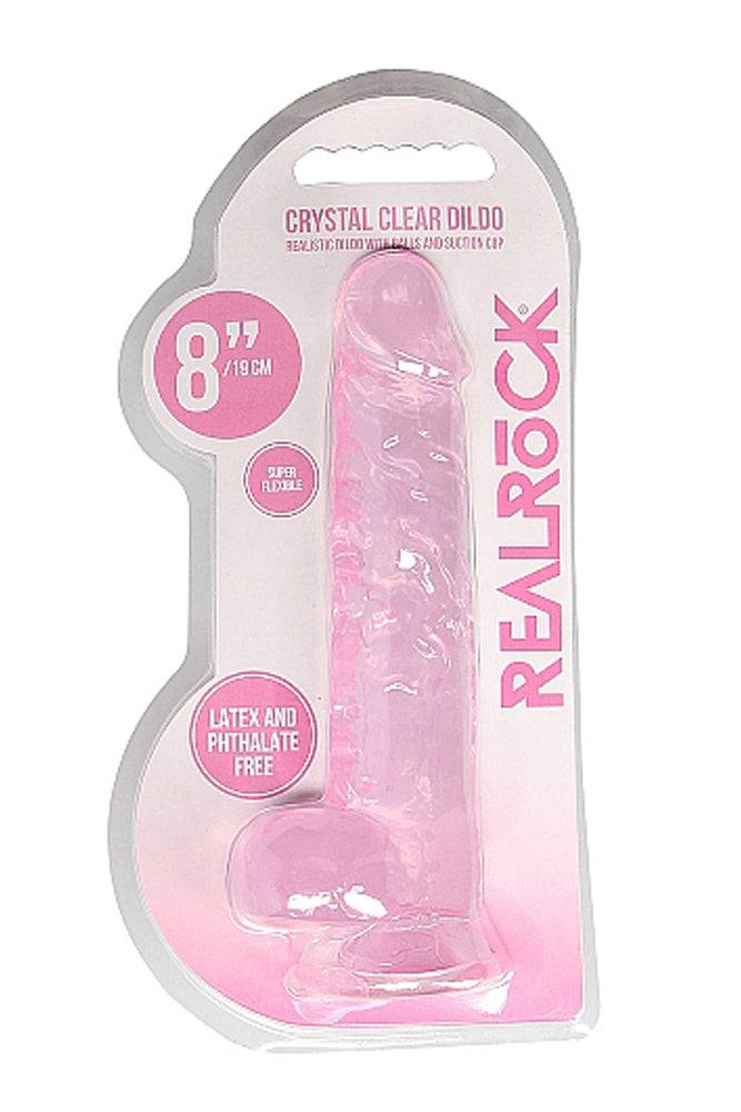 Shots Toys - Real Rock - 8-inch Crystal Clear Dildo - Assorted - Stag Shop
