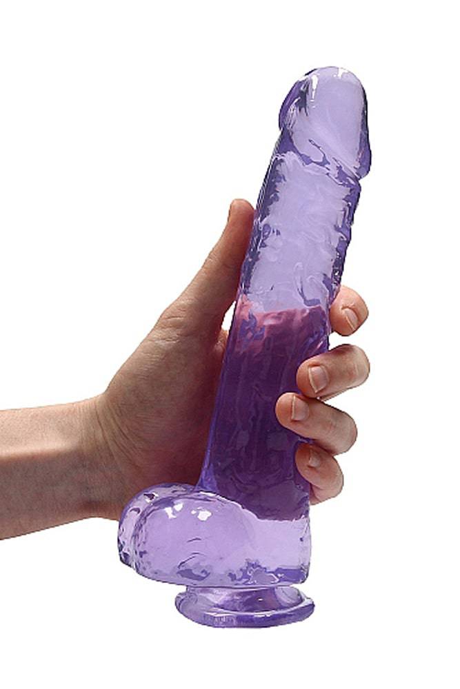 Shots Toys - Real Rock - 9-inch Crystal Clear Dildo - Assorted - Stag Shop