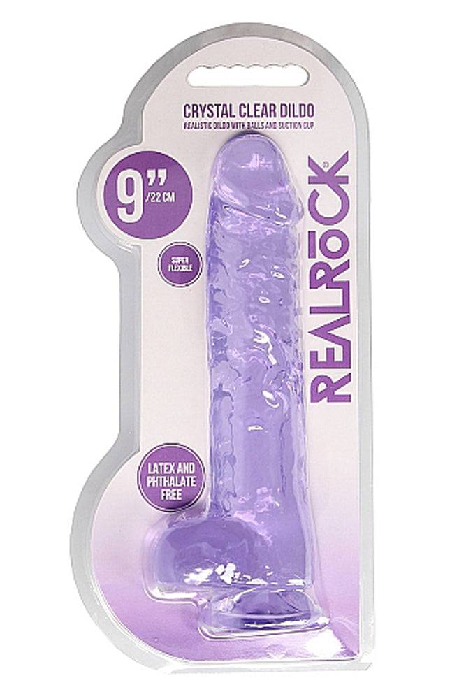 Shots Toys - Real Rock - 9-inch Crystal Clear Dildo - Assorted - Stag Shop