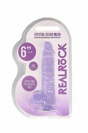 Shots Toys - Real Rock - 6-inch Crystal Clear Dildo - Assorted - Stag Shop