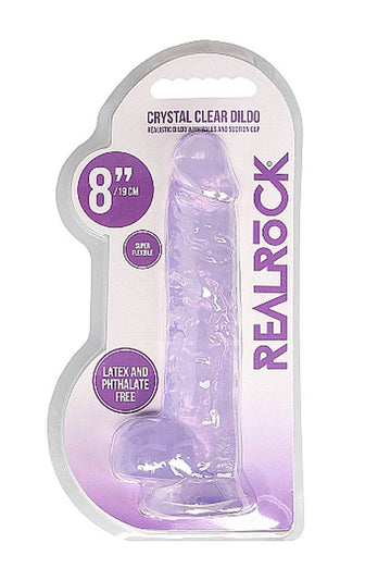 Shots Toys - Real Rock - 8-inch Crystal Clear Dildo - Assorted - Stag Shop