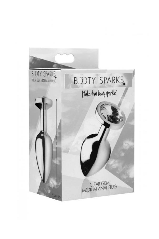 XR Brands - Booty Sparks - Clear Gem Anal Plug - Medium - Stag Shop
