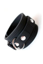 Stockroom - Locking Silicone Wrist Cuffs - Black/Silver - Stag Shop