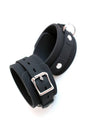 Stockroom - Locking Silicone Ankle Cuffs - Black/Silver - Stag Shop