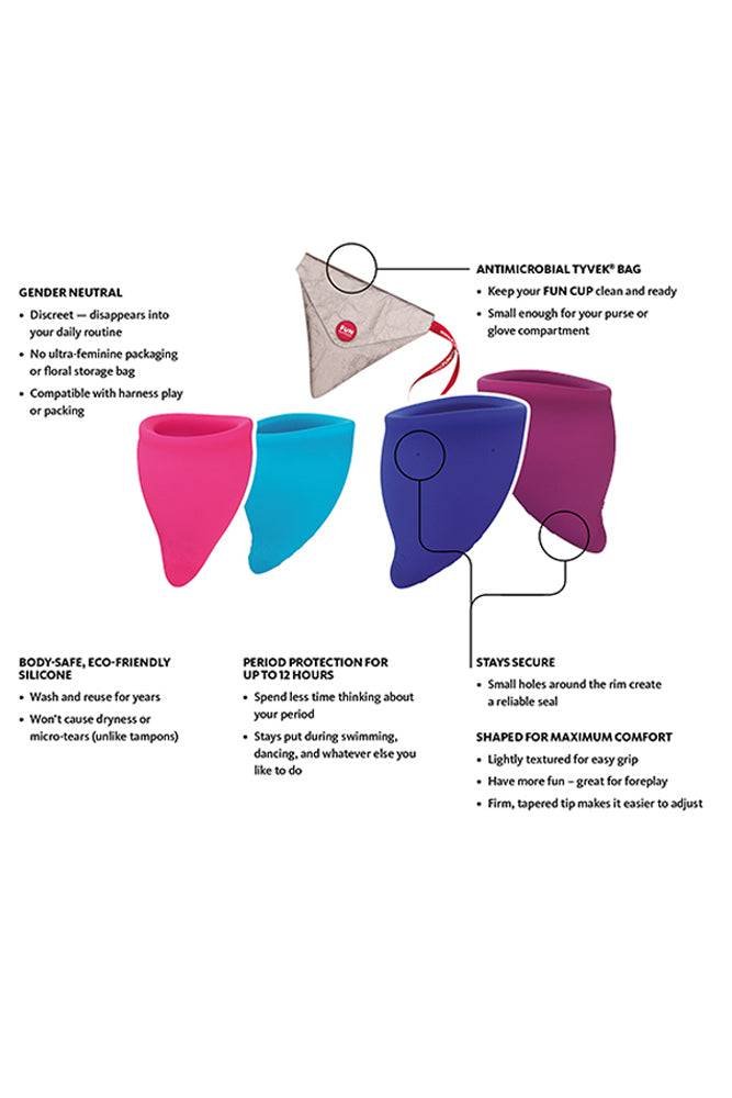Fun Factory - Fun Cup Menstrual Cup - Size A - Turquoise - Stag Shop