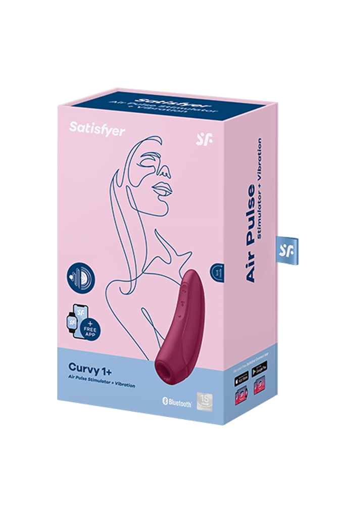 Satisfyer - Curvy 1 Plus Bluetooth Clitoral Stimulator - Bordeaux - Stag Shop