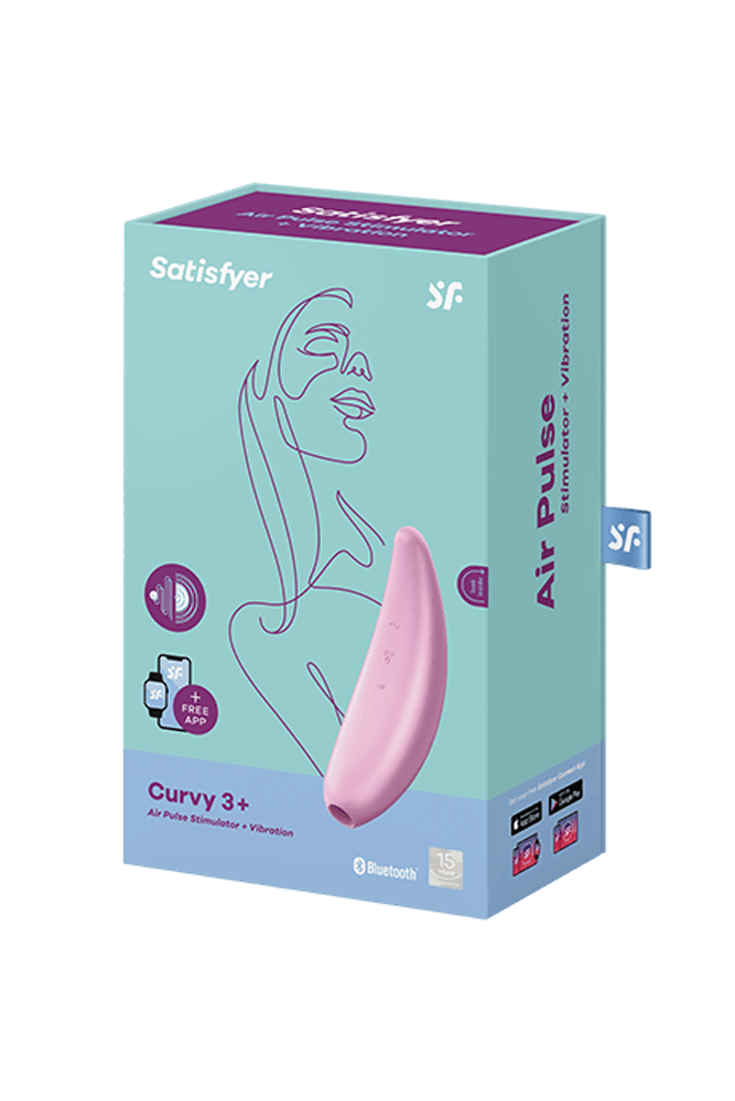 Satisfyer - Curvy 3 Plus Bluetooth Clitoral Stimulator - Pink - Stag Shop