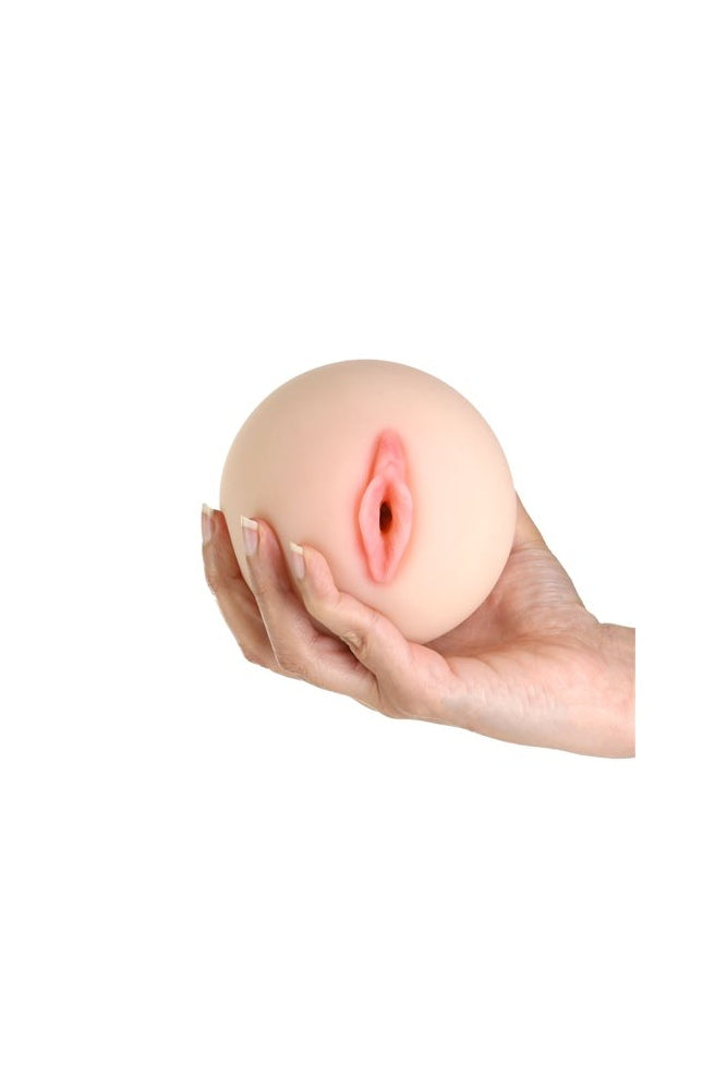 BMS Factory - Cutie Pies - Hannah's Handful Pussy & Boob Head Stroker - Beige - Stag Shop