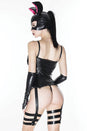 Coquette - D2246 - Bunny Mask & Gloves - Black/Pink - OS - Stag Shop