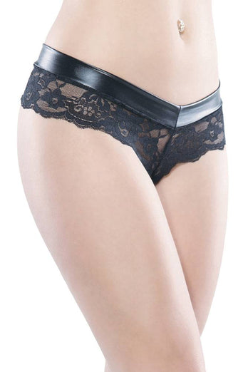 Coquette - D9268 - Low Rise Lace Panty - Black - Stag Shop