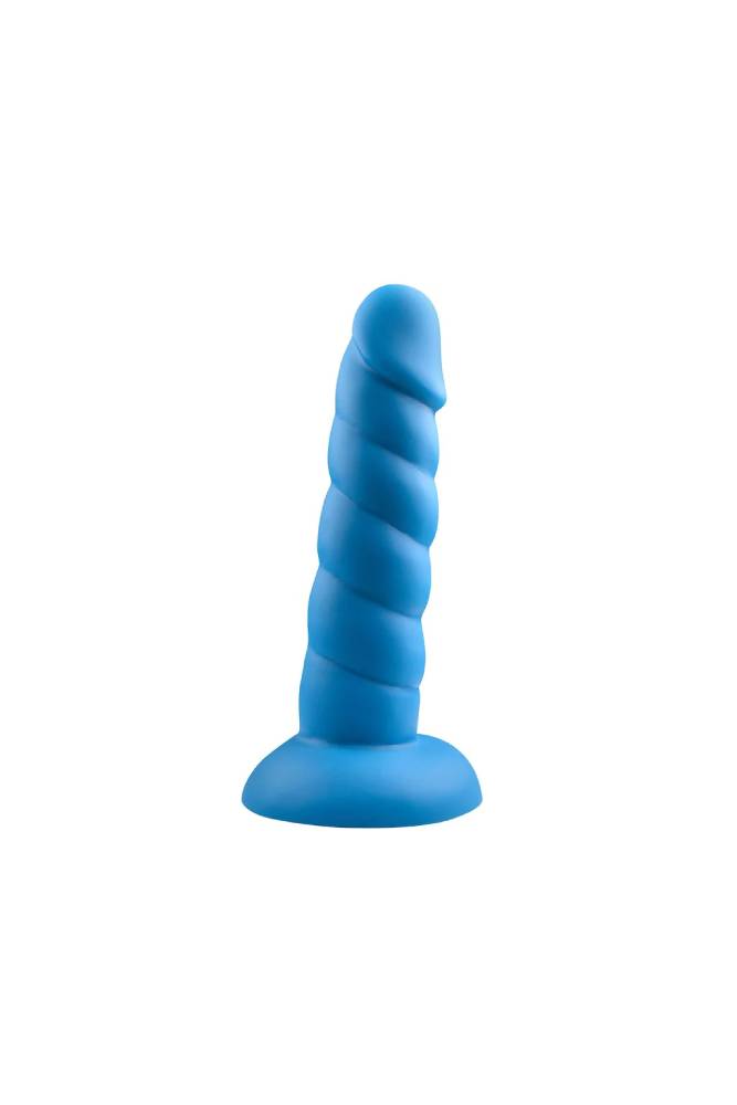 Rock Candy Toys - Suga Daddy - 5.5 Inch Silicone Dildo - Blue - Stag Shop