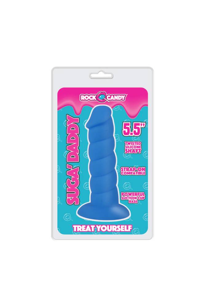Rock Candy Toys - Suga Daddy - 5.5 Inch Silicone Dildo - Blue - Stag Shop