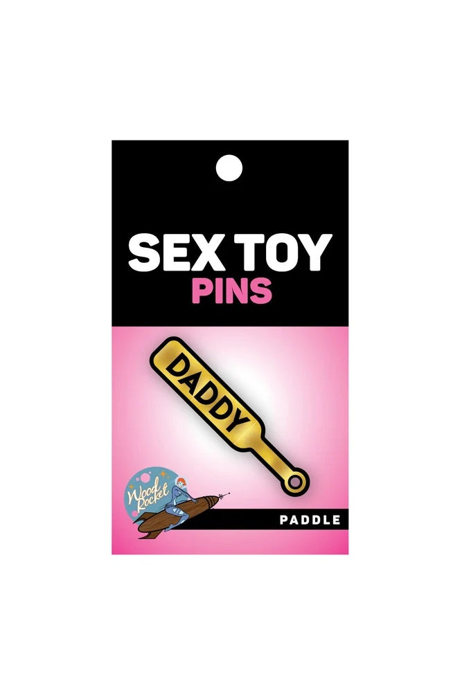 Wood Rocket - Daddy Paddle Enamel Pin - Stag Shop