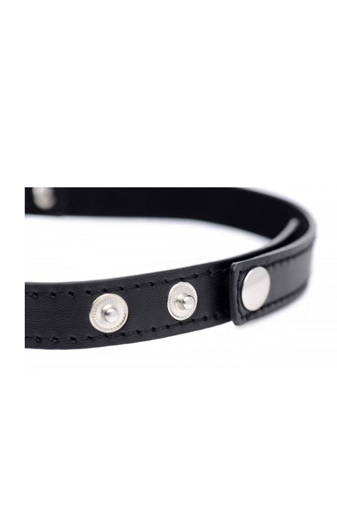 XR Brands - Master Series - Dark Heart Chrome Heart Choker - Black - Stag Shop