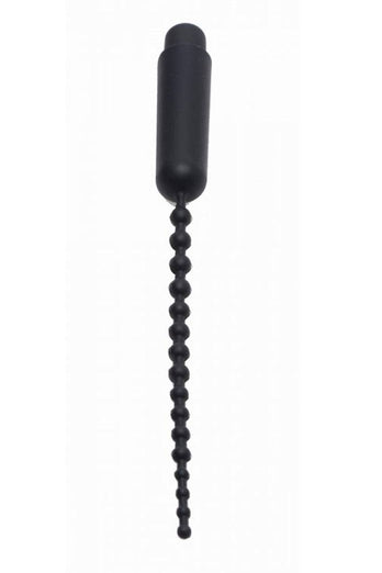 XR Brands - Master Series - Dark Rod Vibrating Beaded Silicone Sound - Stag Shop