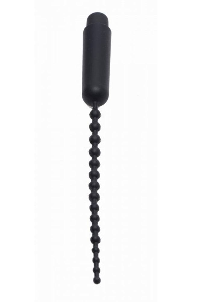 XR Brands - Master Series - Dark Rod Vibrating Beaded Silicone Sound - Stag Shop