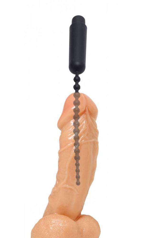 XR Brands - Master Series - Dark Rod Vibrating Beaded Silicone Sound - Stag Shop