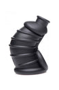 XR Brands - Master Series - Dark Chamber Silicone Chastity Cage - Black - Stag Shop