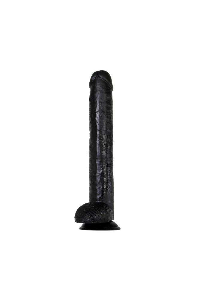 Adam & Eve - Dark Rider 15 Inch Dildo - Black - Stag Shop