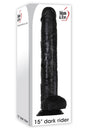 Adam & Eve - Dark Rider 15 Inch Dildo - Black - Stag Shop