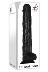 Adam & Eve - Dark Rider 15 Inch Dildo - Black - Stag Shop