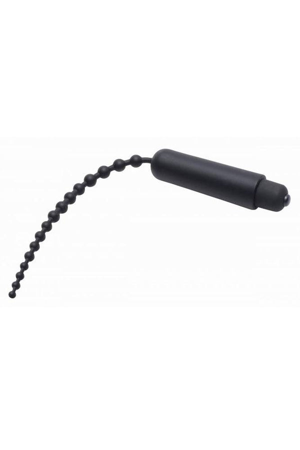 XR Brands - Master Series - Dark Rod Vibrating Beaded Silicone Sound - Stag Shop