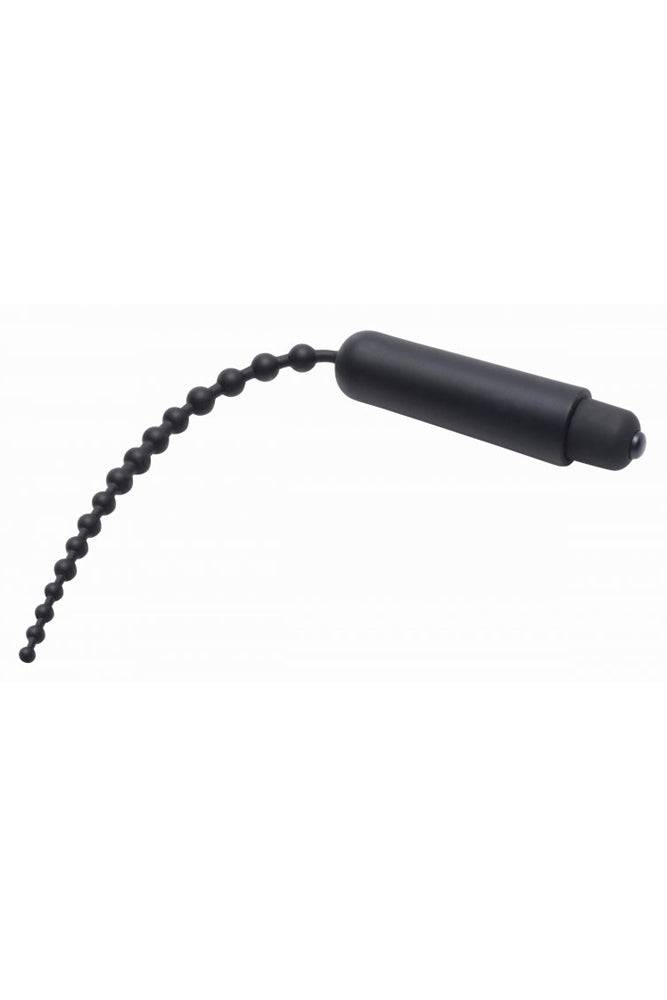 XR Brands - Master Series - Dark Rod Vibrating Beaded Silicone Sound - Stag Shop