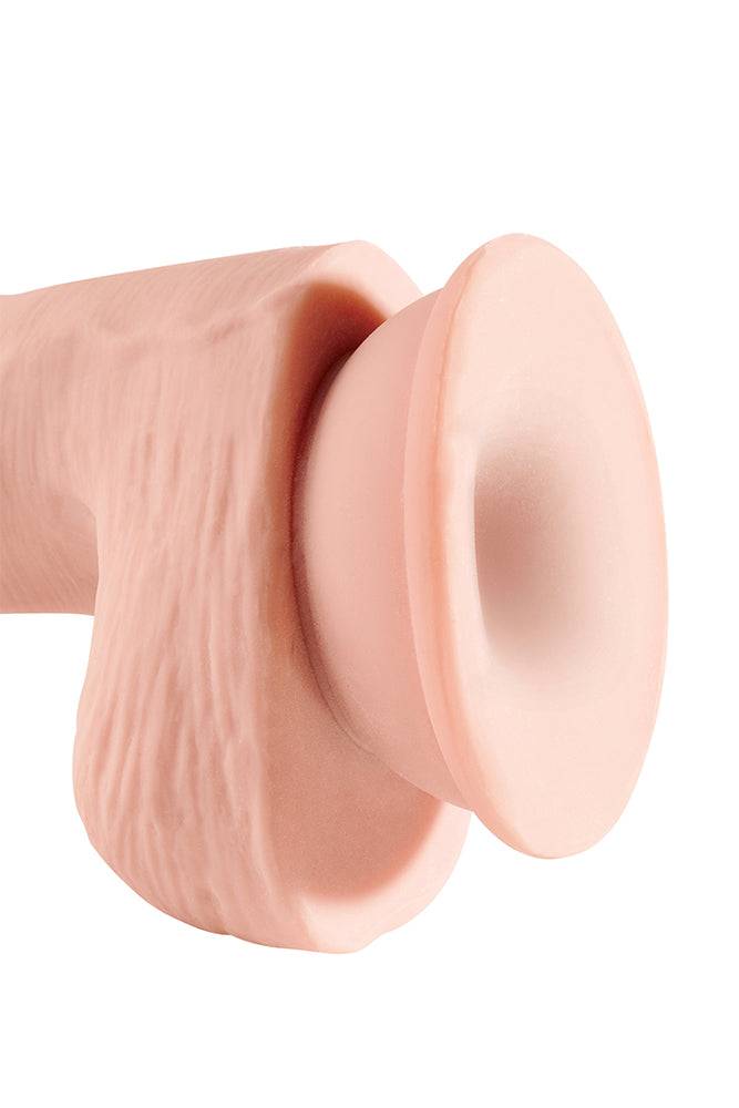 Pipedream - King Cock Plus - Triple Density Realistic Dildo With Balls - 8 Inch - Beige - Stag Shop