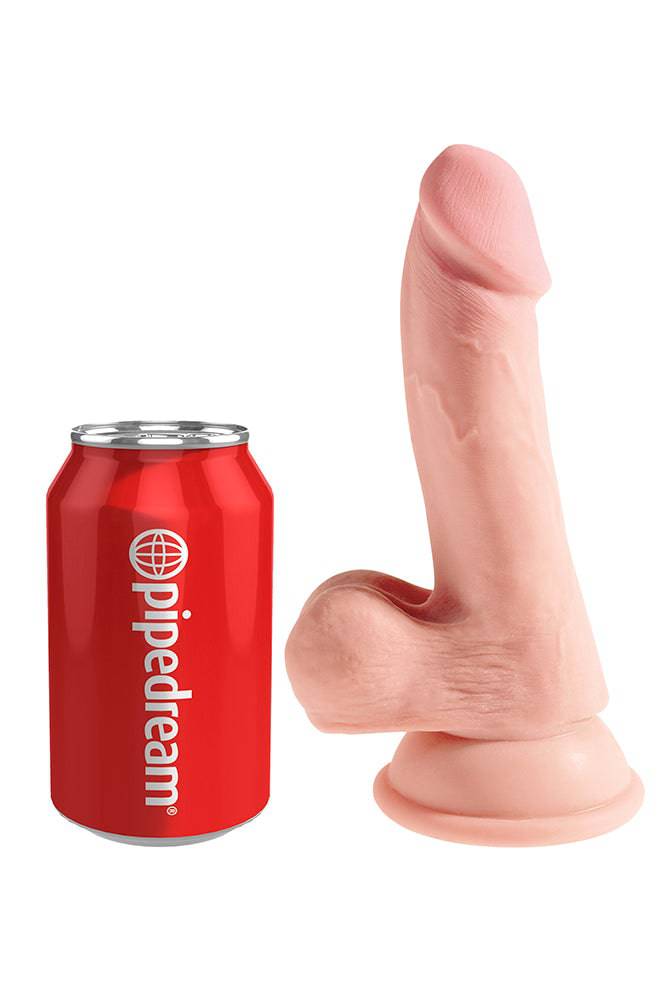 Pipedream - King Cock Plus - Triple Density Realistic Dildo With Balls - 6.5 Inch - Beige - Stag Shop