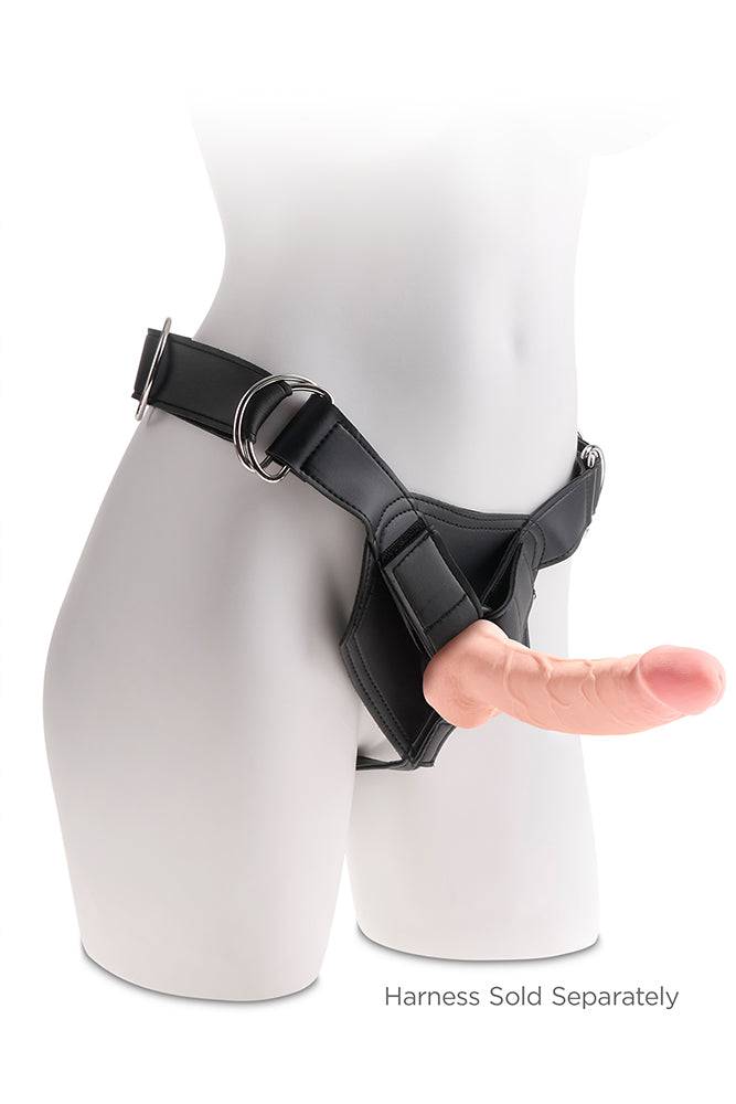 Pipedream - King Cock Plus - Triple Density Realistic Dildo With Balls - 8 Inch - Beige - Stag Shop