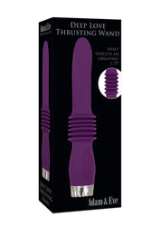 Adam & Eve - Deep Love - Thrusting Wand Vibrator - Purple - Stag Shop