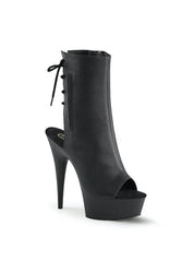 Pleaser USA - Delight 6 Inches Pleather Stiletto Boot - Black - Stag Shop