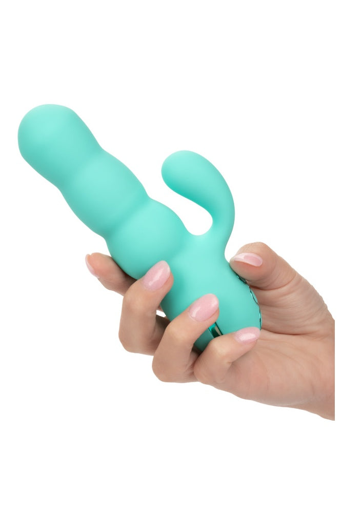 Cal Exotics - California Dreaming - Del Mar Diva Thrusting Rabbit Vibrator - Turquoise - Stag Shop