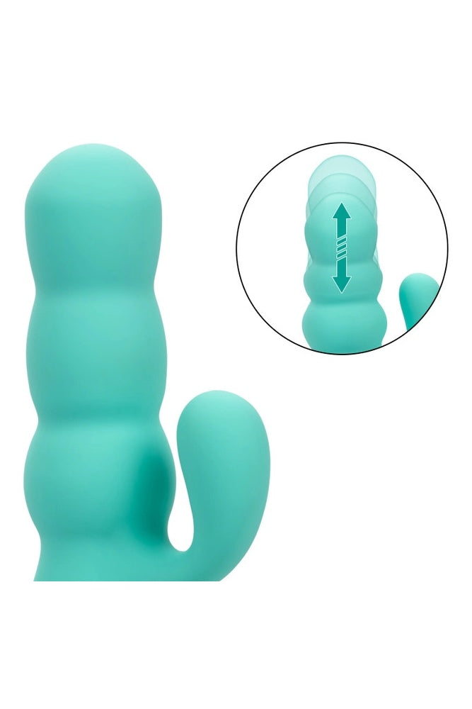 Cal Exotics - California Dreaming - Del Mar Diva Thrusting Rabbit Vibrator - Turquoise - Stag Shop